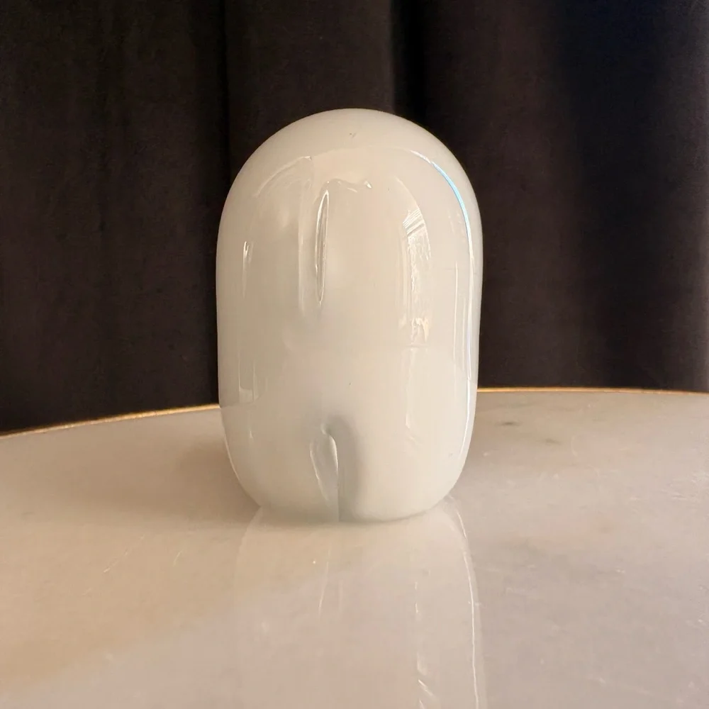 West Elm Glass Polar Bear Figurine - White and Black
